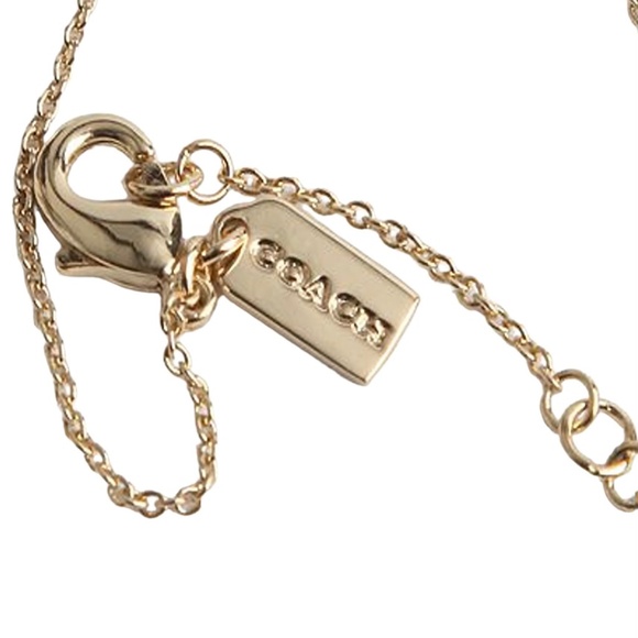 NEW Coach Quilted Padlock & Key Chain Necklace - Picture 4 of 8